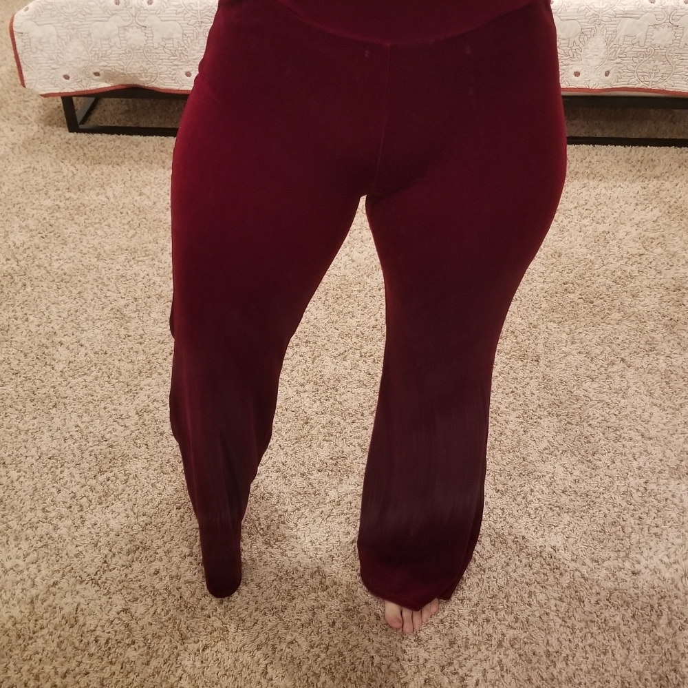 NWT Audrey Red Velvet Flares